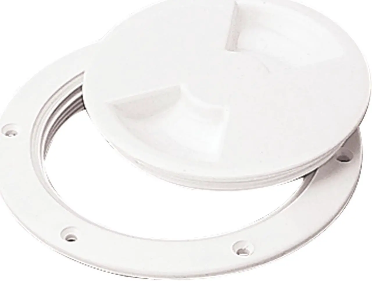 Sea-Dog Textured Quarter Turn Deck Plate - White - 5
