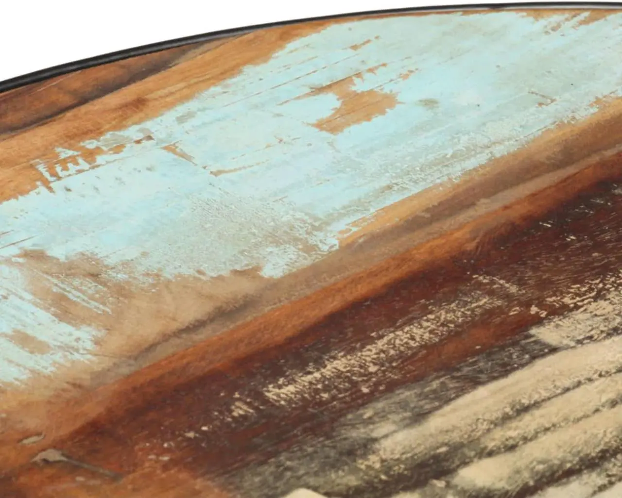 Alt view image 5 of 15 - vidaXL Coffee Table Black  26.8"x26.8"x14.2" Solid Reclaimed Wood