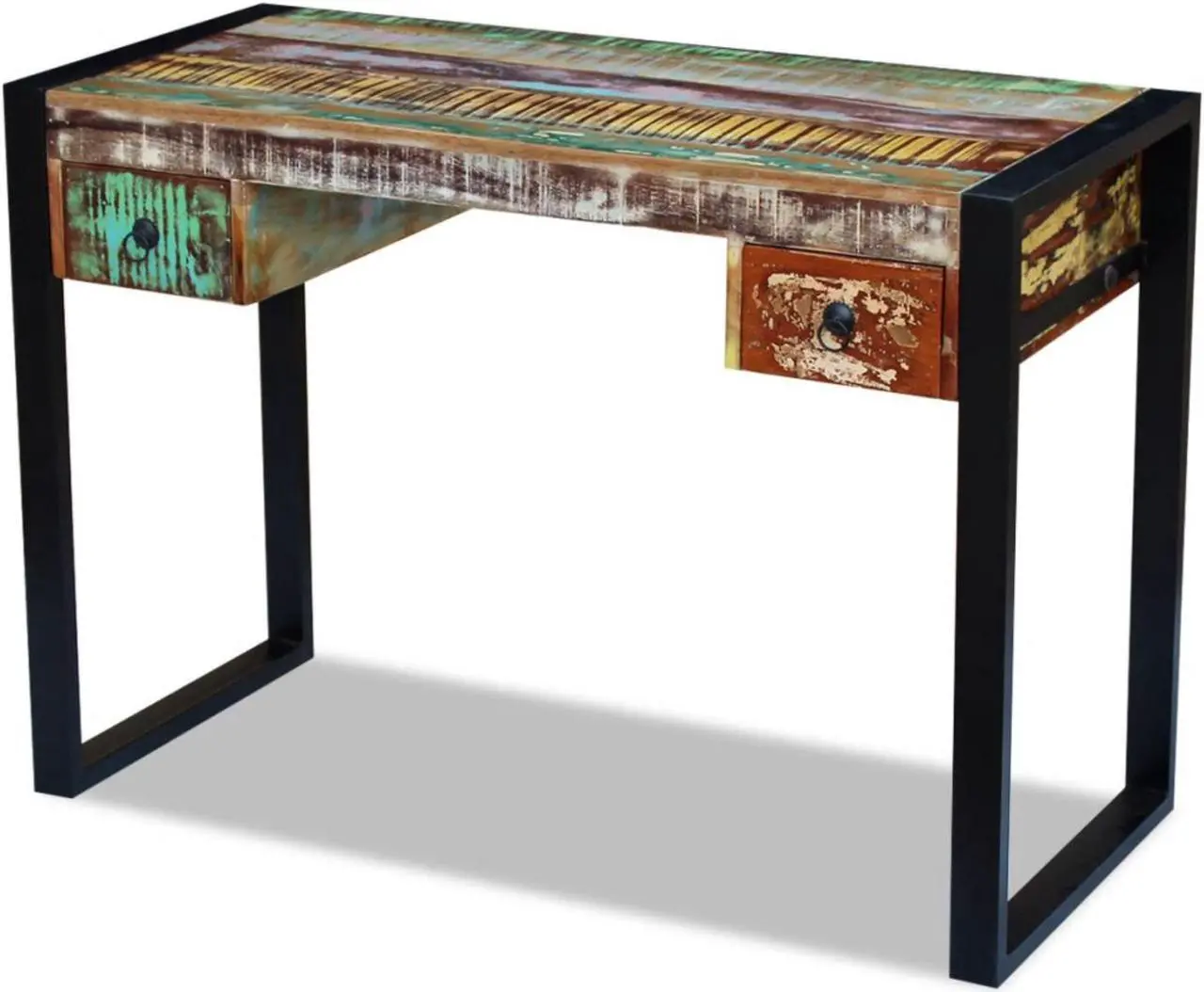 Alt view image 11 of 15 - vidaXL Desk Home Office Desk Computer Desk Workstation Solid Wood Reclaimed