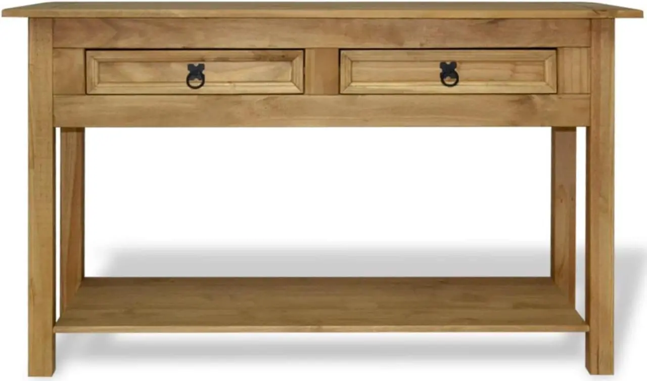 Alt view image 2 of 10 - vidaXL Console Table Mexican Pine Corona Range 35.4"x13.6"x28.7"