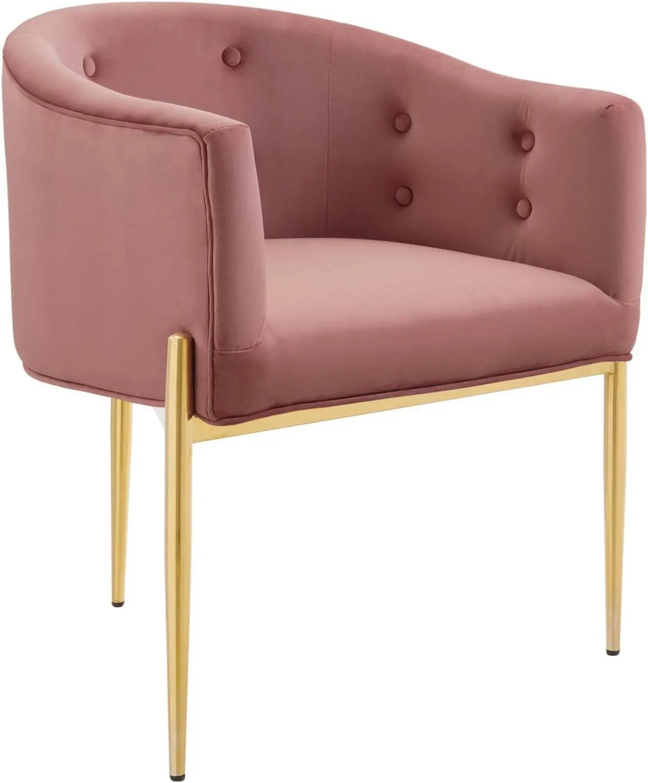 Main image of Savour Tufted Performance Velvet Accent Chair Dusty Rose