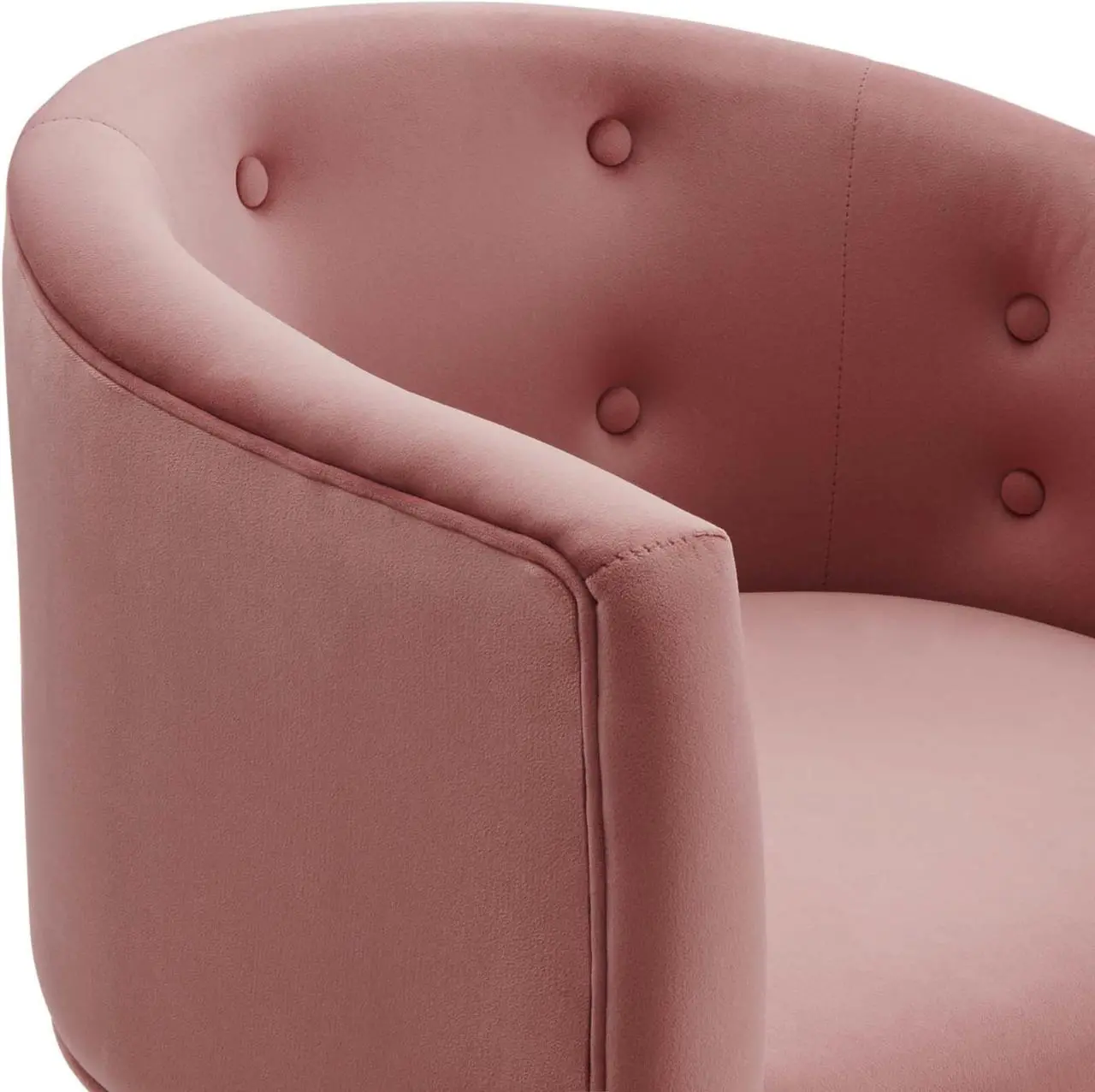 Alt view image 5 of 13 - Savour Tufted Performance Velvet Accent Chair Dusty Rose