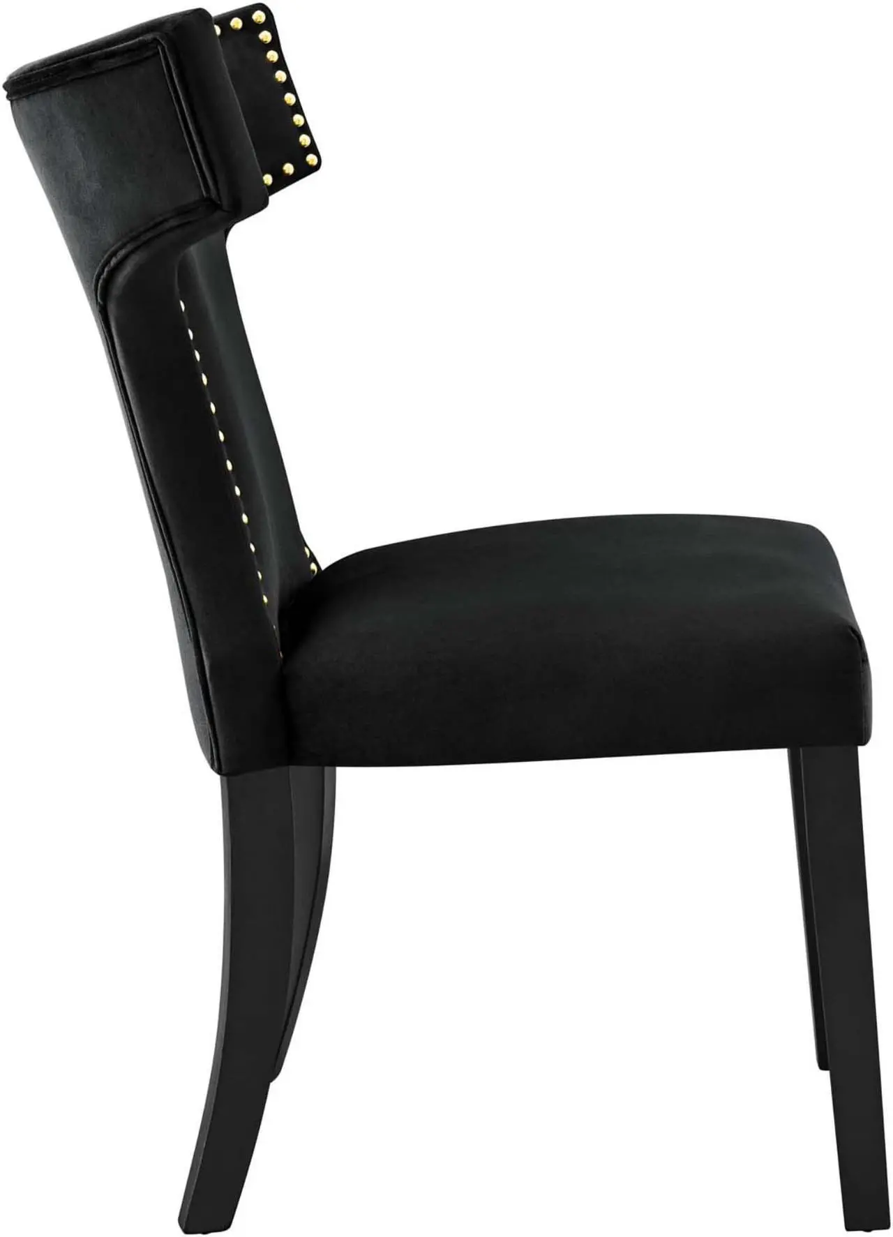 Alt view image 4 of 12 - Curve Performance Velvet Dining Chairs - Set of 2-EEI-5008