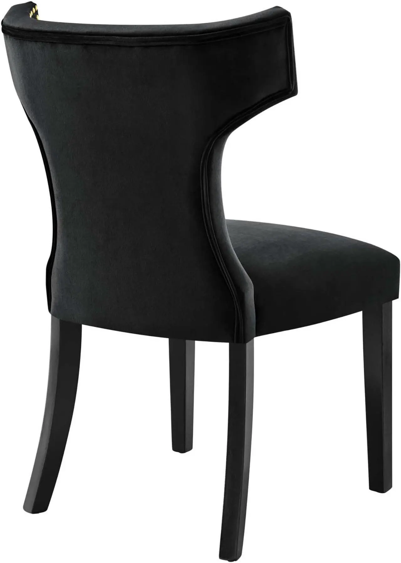 Alt view image 5 of 12 - Curve Performance Velvet Dining Chairs - Set of 2-EEI-5008