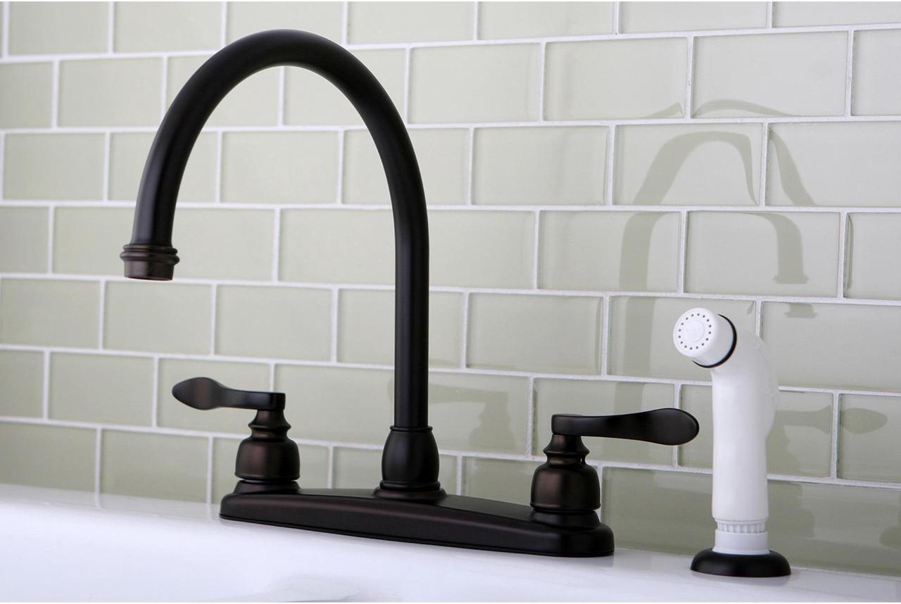 Alt view image 7 of 8 - Kingston Brass KB8795NFL NUWAVE FRENCH 8in Centerset Kitchen Faucet with Twin Le