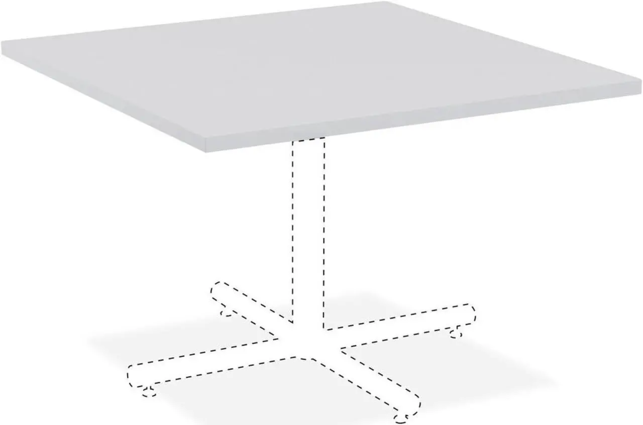 Alt view image 5 of 6 - Lorell Taple Top 42"x42" Light Gray 62587