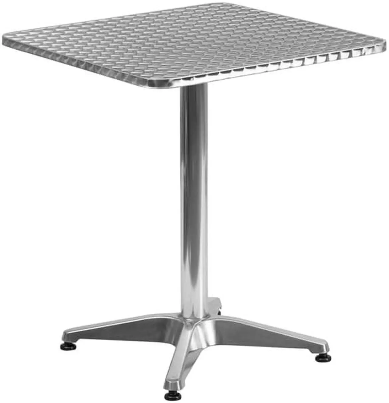 Alt view image 12 of 20 - 23.5'' Square Aluminum Indoor-Outdoor Table with Base
