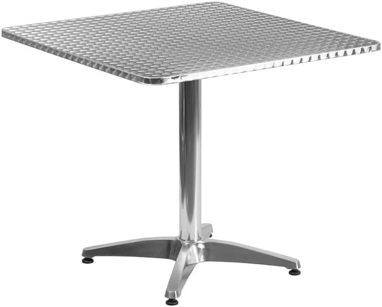 Alt view image 10 of 17 - 31.5'' Square Aluminum Indoor-Outdoor Table with Base