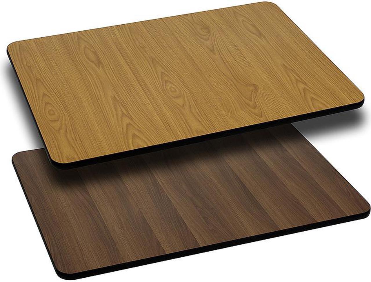 Alt view image 5 of 10 - 30'' x 60'' Rectangular Table Top with Natural or Walnut Reversible Laminate Top