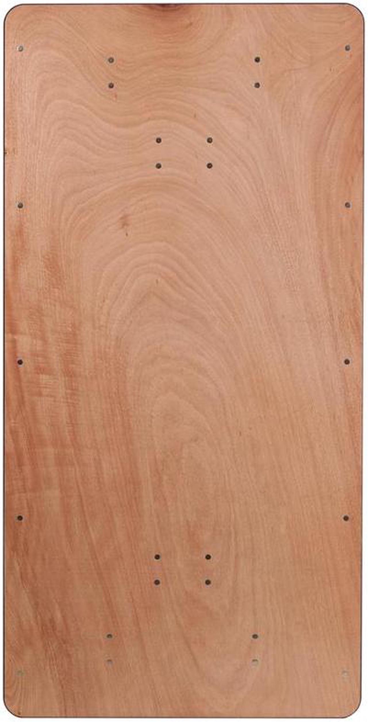 Alt view image 12 of 20 - 36'' x 72'' Rectangular Wood Folding Banquet Table with Clear Coated Finished Top