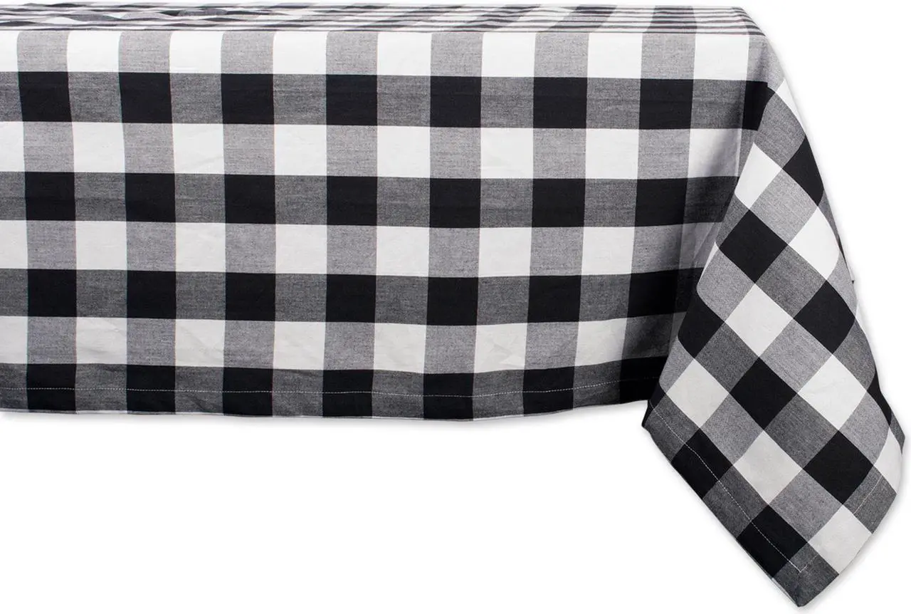 Main image of DII Black Buffalo Check Tablecloth