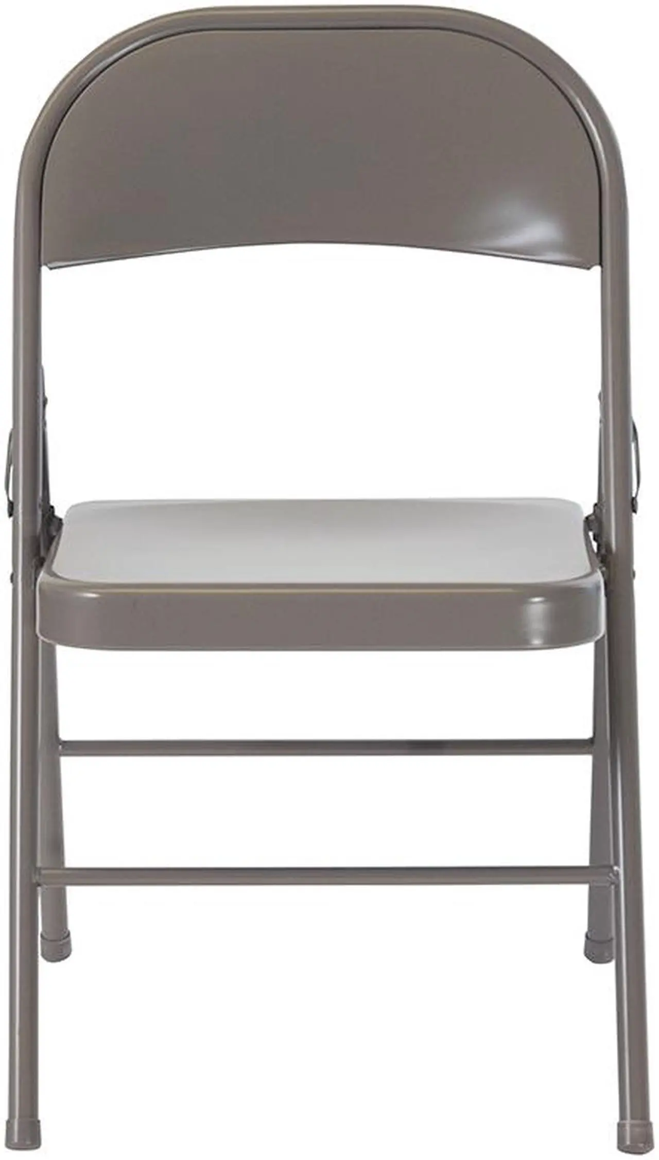 Alt view image 14 of 20 - 2 Pk. HERCULES Series Double Braced Gray Metal Folding Chair