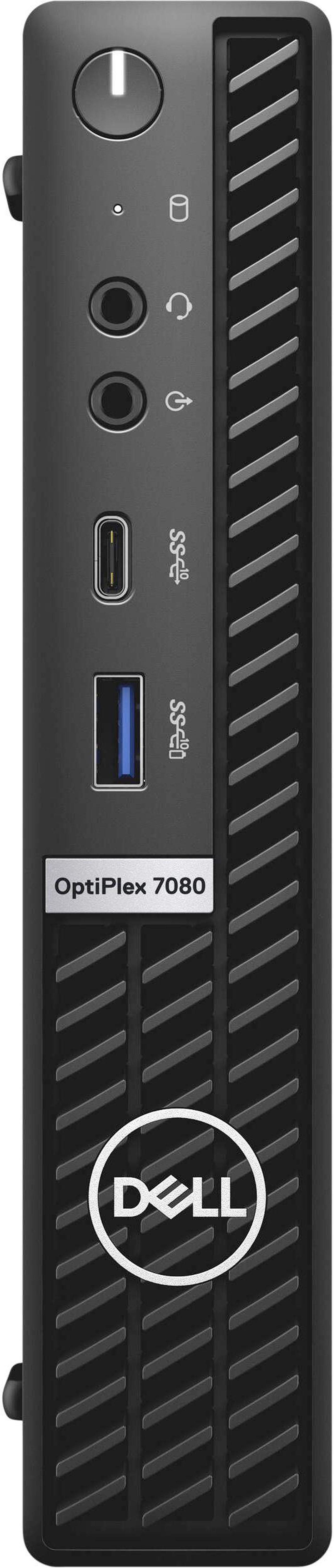 Alt view image 2 of 4 - Dell Optiplex 7080 Micro Form Factor Desktop, Intel Six-Core i5 10500T 2.3Ghz, 8GB DDR4, 2TB NVMe M.2 SSD, USB Type C, Windows 10 Pro
