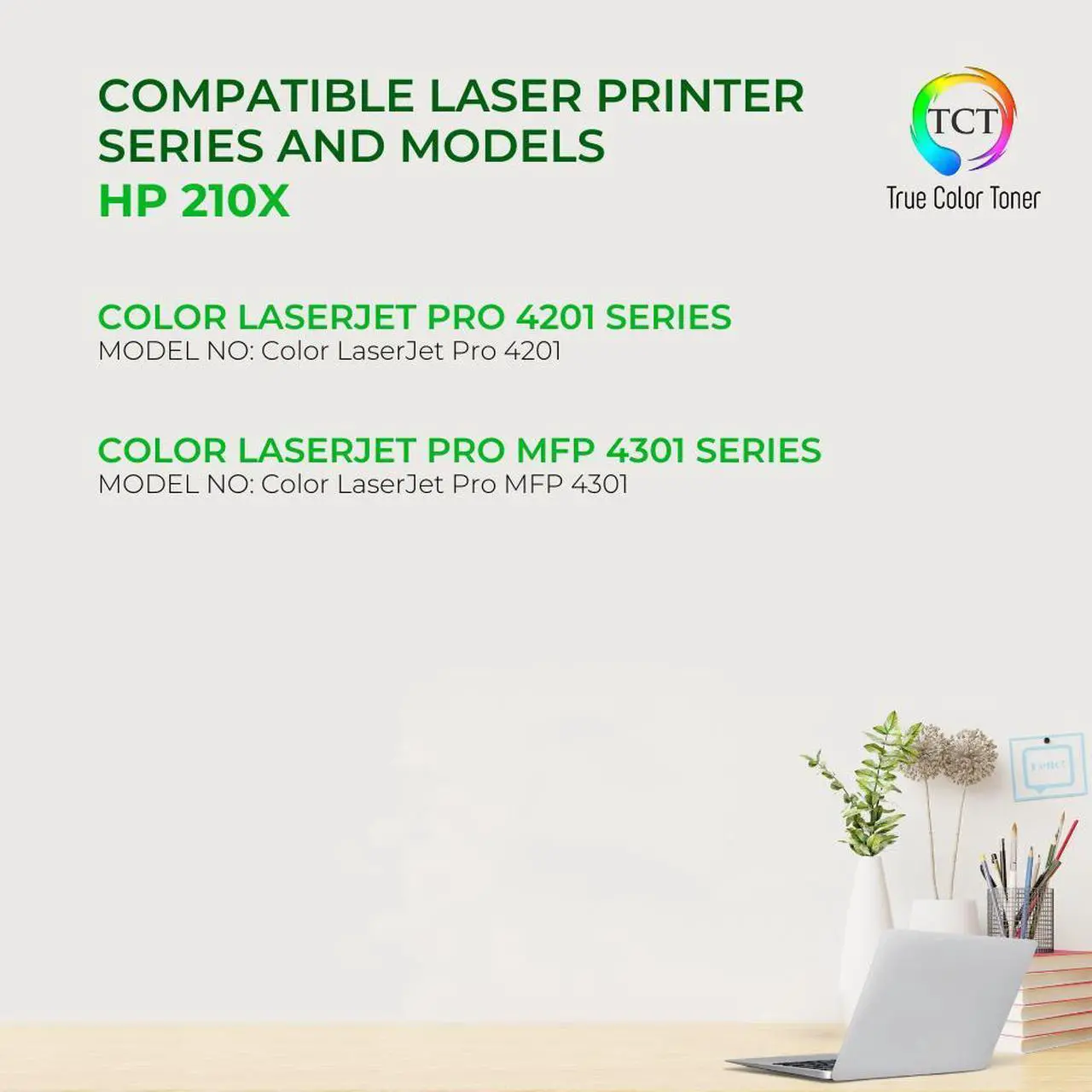 Alt view image 2 of 6 - True Color Toner 210X Black Toner Cartridge - Premium Compatible Replacement for HP 210X W2100X High Yield Works With HP Color LaserJet Pro 4201 MFP 4301