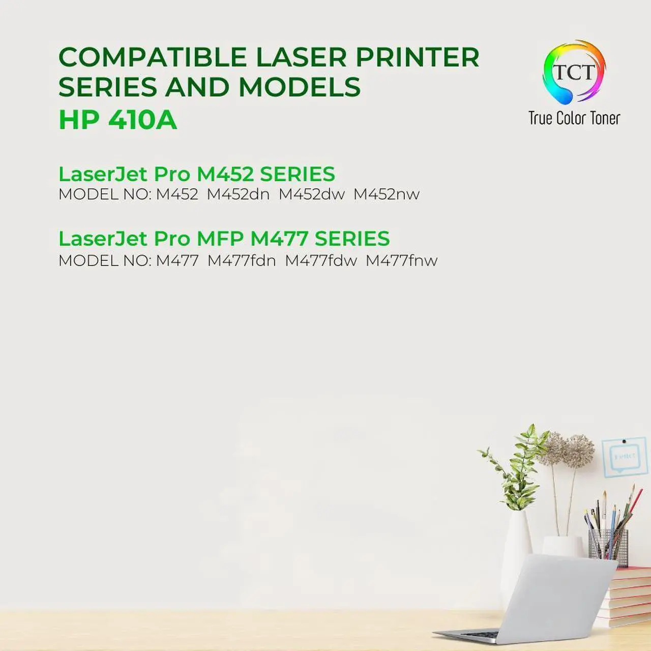 Alt view image 2 of 6 - TCT 410A Magenta TAA Compliant Toner Cartridge - Premium Compatible Replacement for HP 410A CF413A Works With HP LaserJet Pro M452DN M452DW M452NW MFP M477FDN MFP M477 Printers