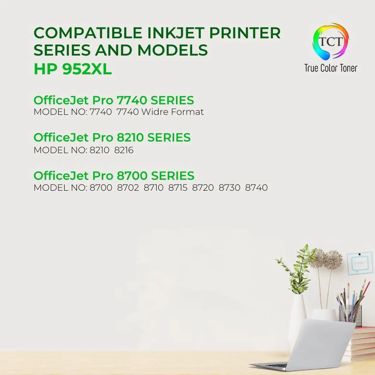 Alt view image 2 of 6 - True Color Toner 952XL Color Ink Cartridge 3 Pack - Premium Compatible Replacement for HP 952XL 952 XL Works With HP OfficeJet 7740 8702 8715 Pro 8210 8216 8218 8710 8714 8720