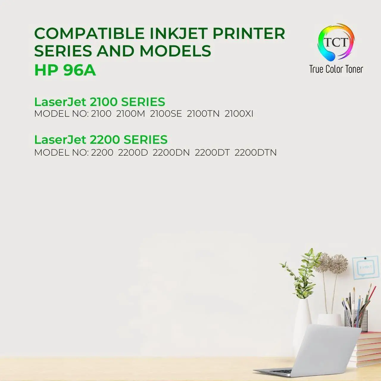 Alt view image 2 of 6 - True Color Toner 96A Toner Cartridge - Premium Compatible Replacement for HP 96A C4096A Black Works With HP LaserJet 2000 2100 2100M 2100SE 2100TN 2100XI