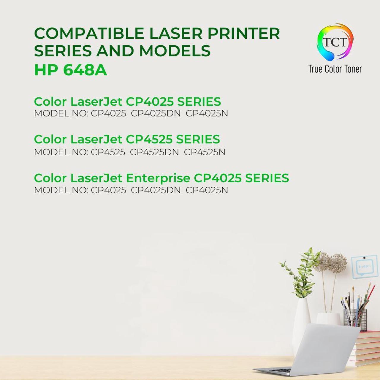Alt view image 2 of 6 - True Color Toner 648A Cyan Toner Cartridge - Premium Compatible Replacement for HP 648A CE261A Works With HP Color LaserJet CP4520 CP4025 CP4025N CP4025DN