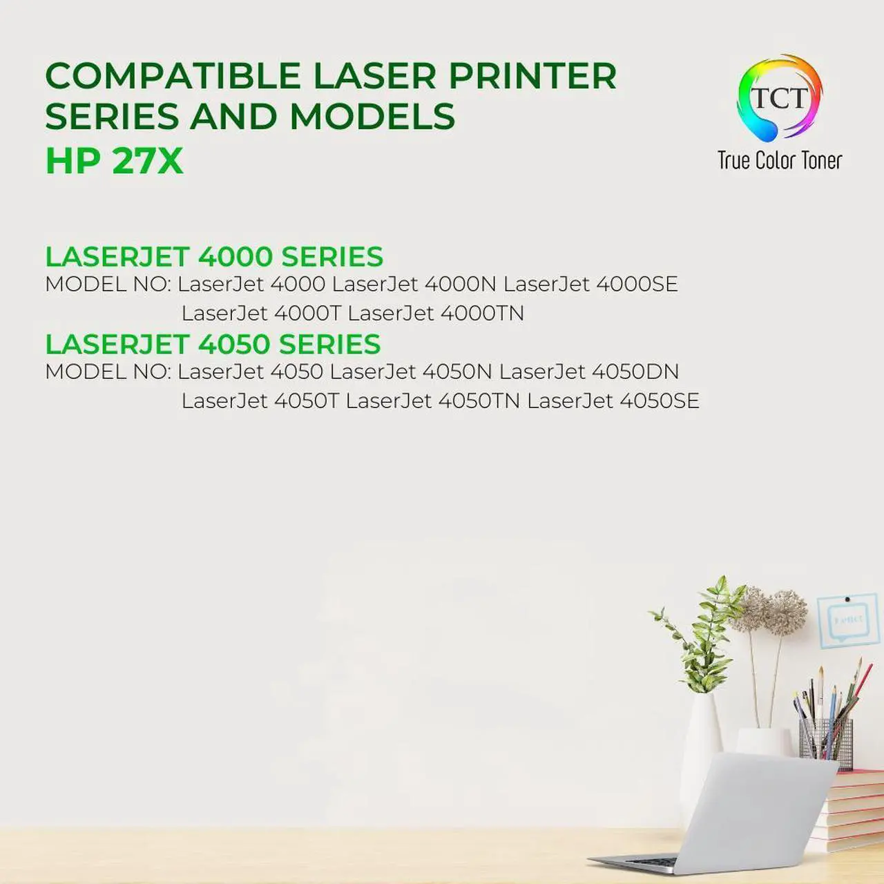 Alt view image 2 of 6 - True Color Toner 27X Toner Cartridge 2 Pack - Premium Compatible Replacement for HP 27X C4127X Black High Yield Works With HP LaserJet 4000 4000N 4000SE 4000T 4000TN 4050 4050N