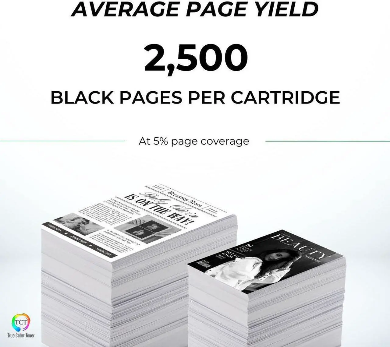 Alt view image 3 of 6 - True Color Toner TN225 Black Toner Cartridge - Premium Compatible Replacement for Brother TN-221 TN221BK Black Works With Brother HL-3140 3150 3170 MFC-9130 9140 DCP-9020
