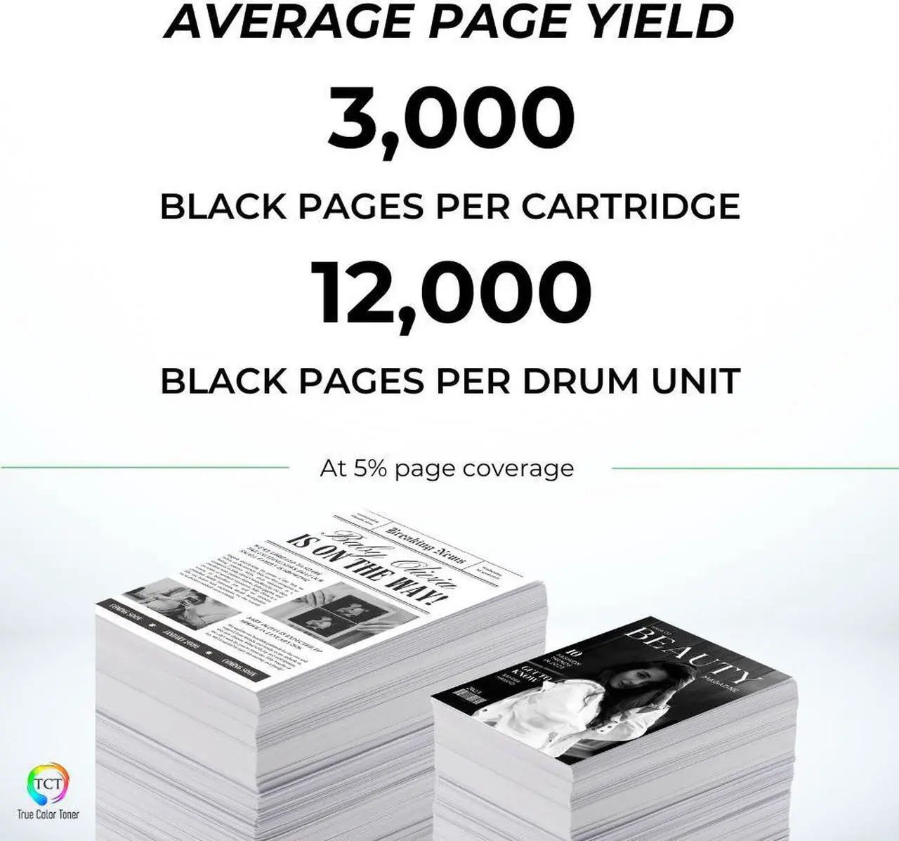 Alt view image 3 of 6 - True Color Toner TN760 Toner Cartridge 2 Pack and DR730 Drum Unit - Premium Compatible Replacements for Brother HL-L2350DW L2370DW DCP-L2550DW MFC-L2710DW L2730DW