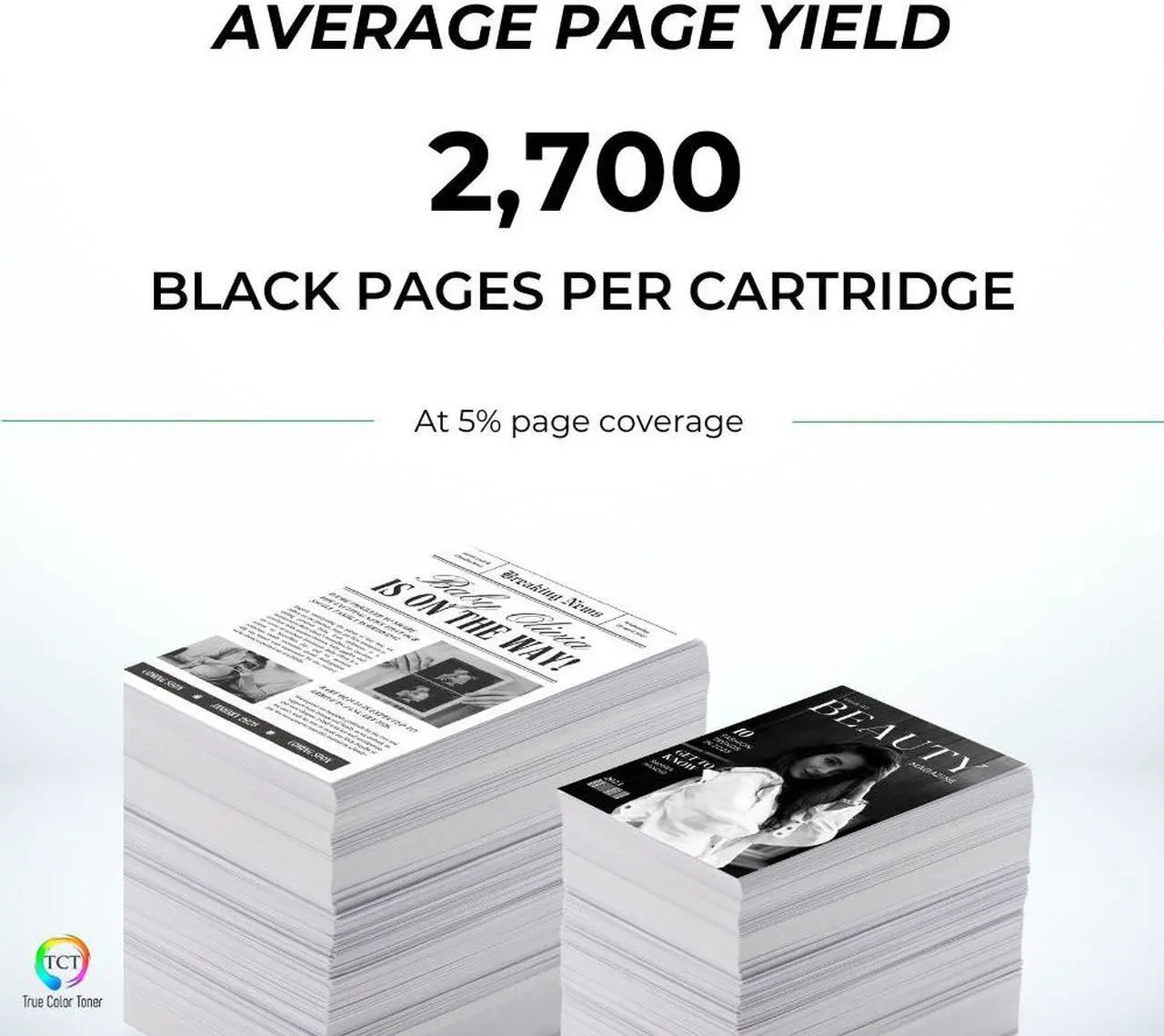 Alt view image 3 of 6 - True Color Toner 80A Toner Cartridge - Premium Compatible Replacement for HP 80A CF280A Black Works With HP LaserJet Pro 400 M401A M401D M401N M401DN M401DNE M401DW MFP M425DN M425DW