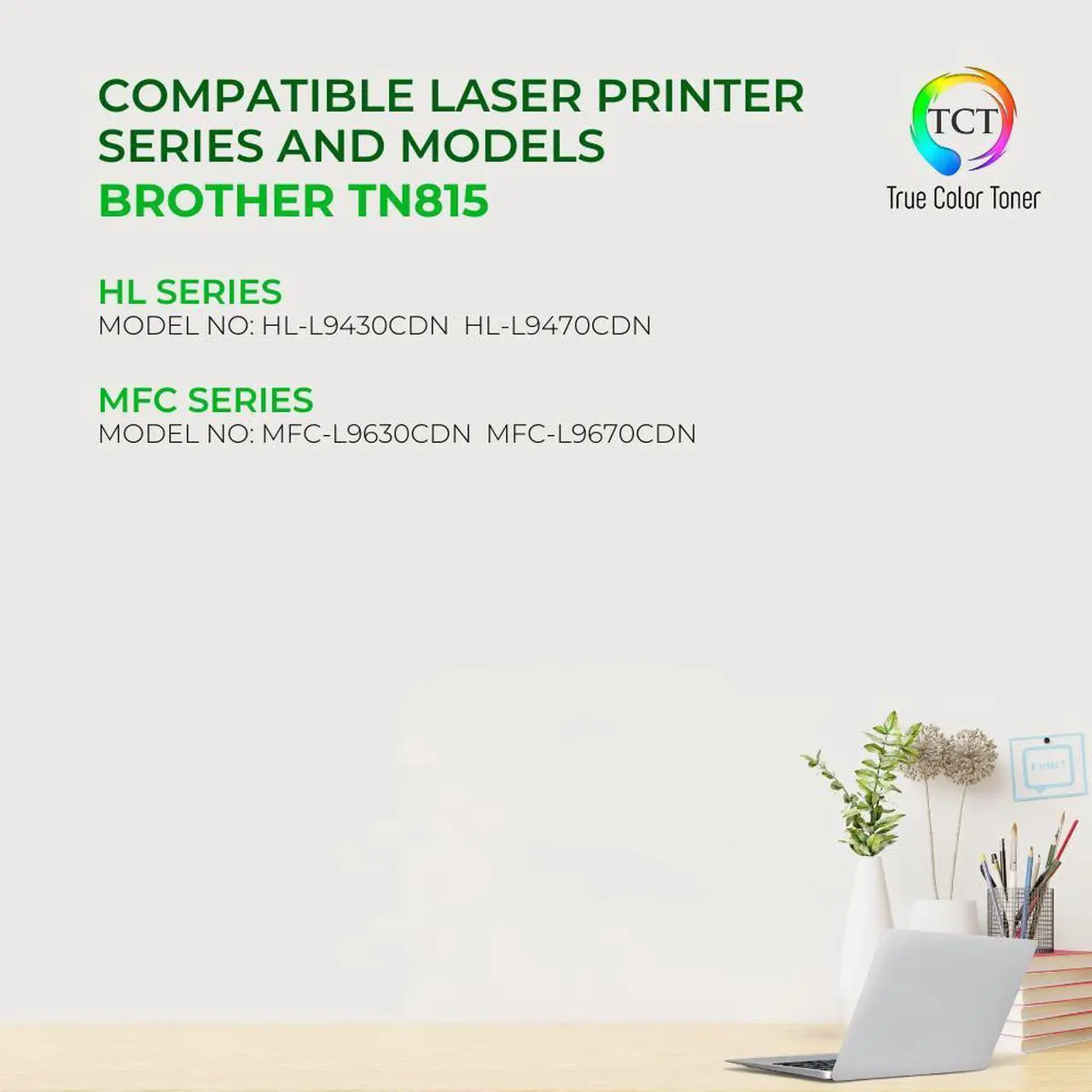 Alt view image 2 of 6 - True Color Toner TN815 Yellow Toner Cartridge - Premium Compatible Replacement for Brother TN-815 TN815Y High Yield Works With Brother HL-L9430CDN HL-L9470CDN MFC-L9670CDN