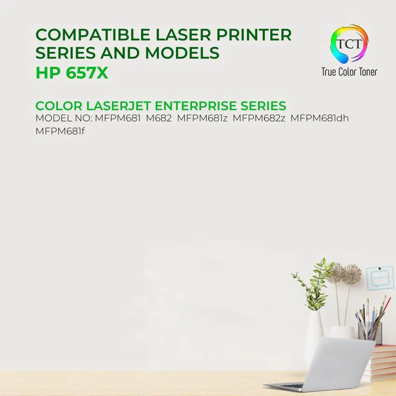 Alt view image 2 of 6 - TCT Premium 657X For HP CF472X Yellow Hi-Yield M681 M682 Compatible Toner