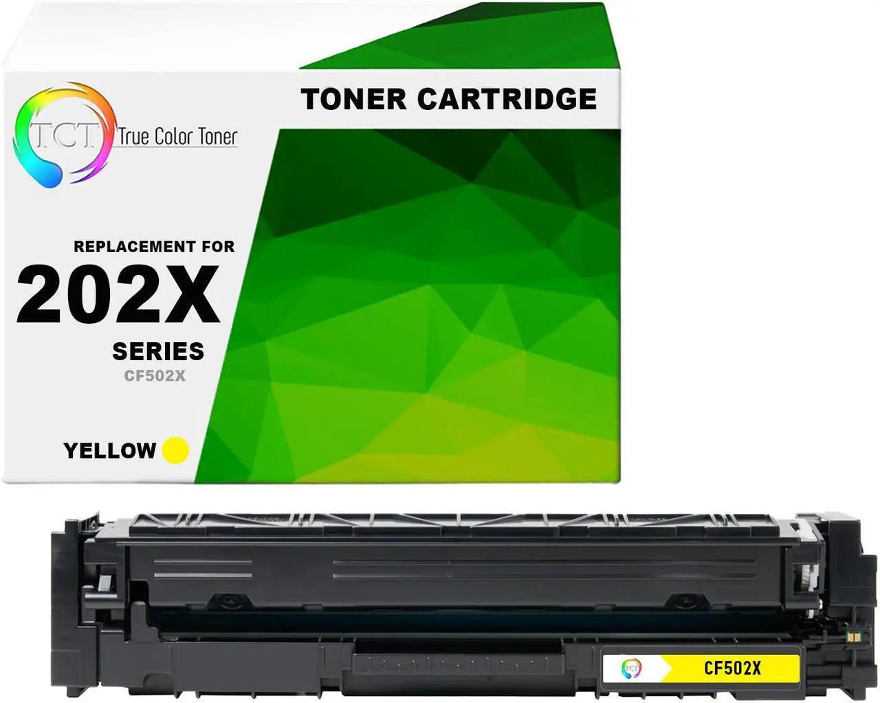 Main image of TCT 202X Yellow TAA Compliant Toner Cartridge - Premium Compatible Replacement for HP 202X CF502X High Yield Works With HP Color LaserJet Pro MFP M280NW M254DW M281FDW Printers