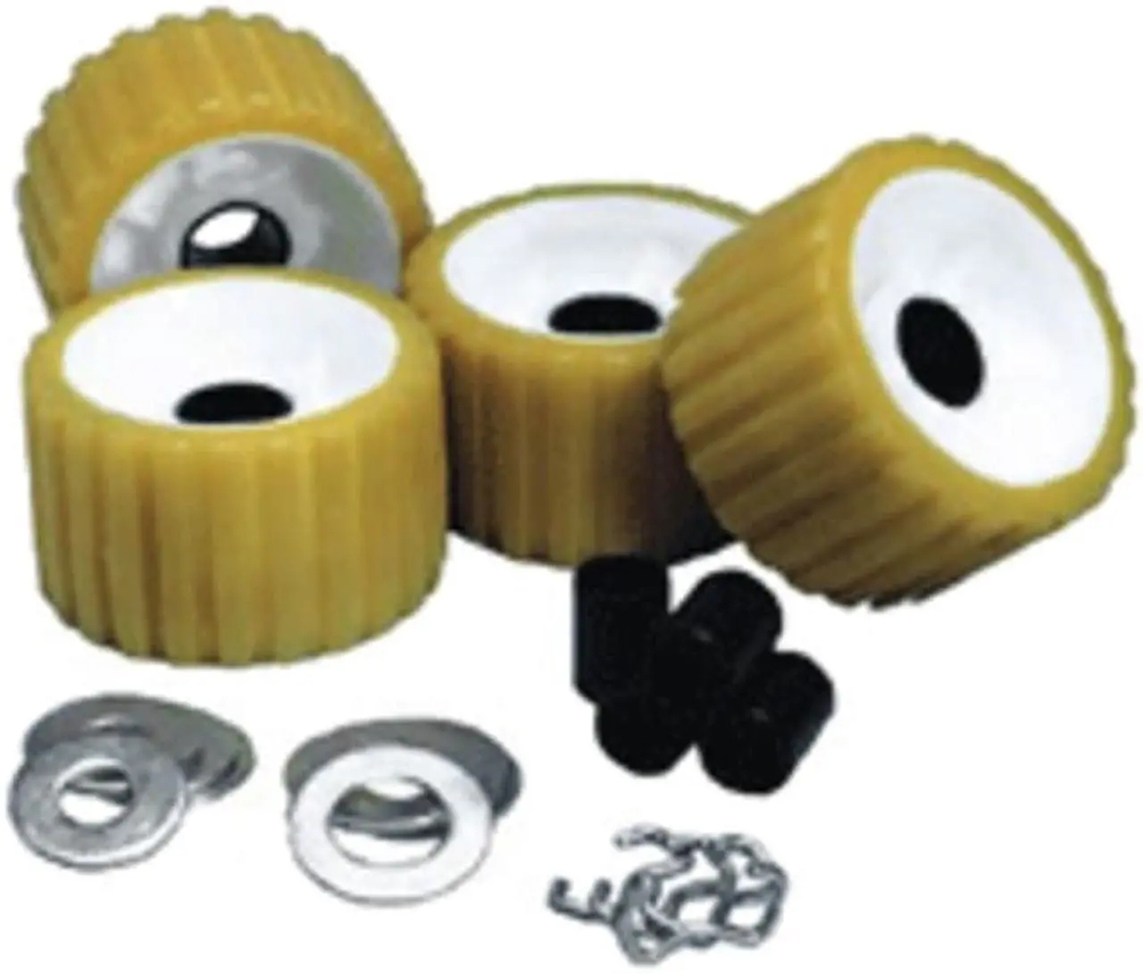 Alt view image 3 of 4 - C.E. Smith Ribbed Roller Replacement Kit - 4 Pack - Gold [29310]