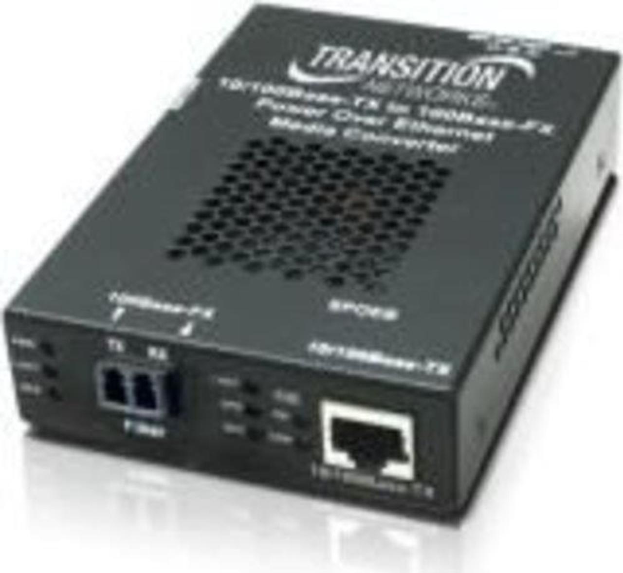 Alt view image 8 of 17 - Transition Networks Stand-alone Fast Ethernet PoE Media Converter