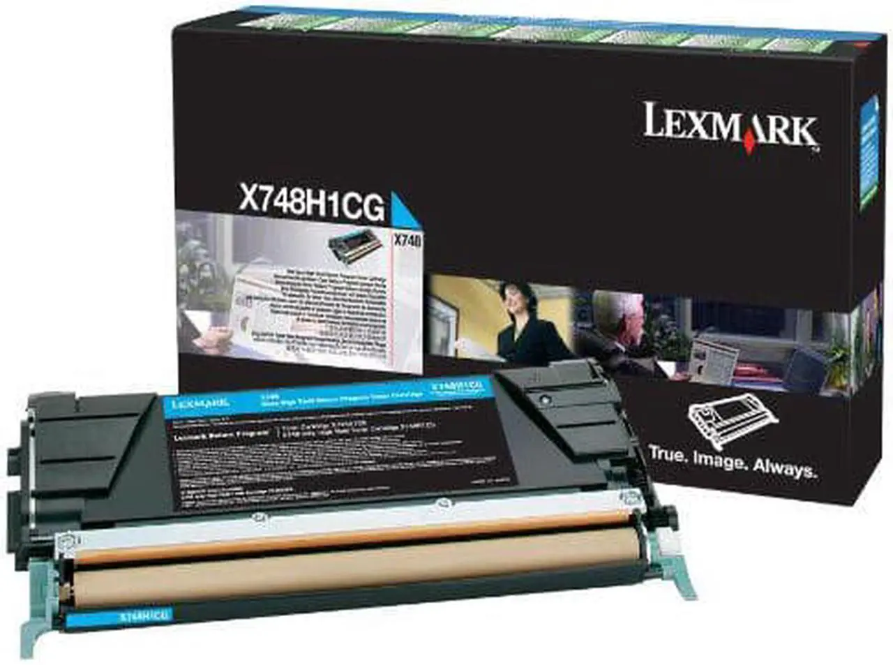 Alt view image 11 of 18 - Lexmark X748H1CG High-Yield Toner 10000 Page-Yield Cyan