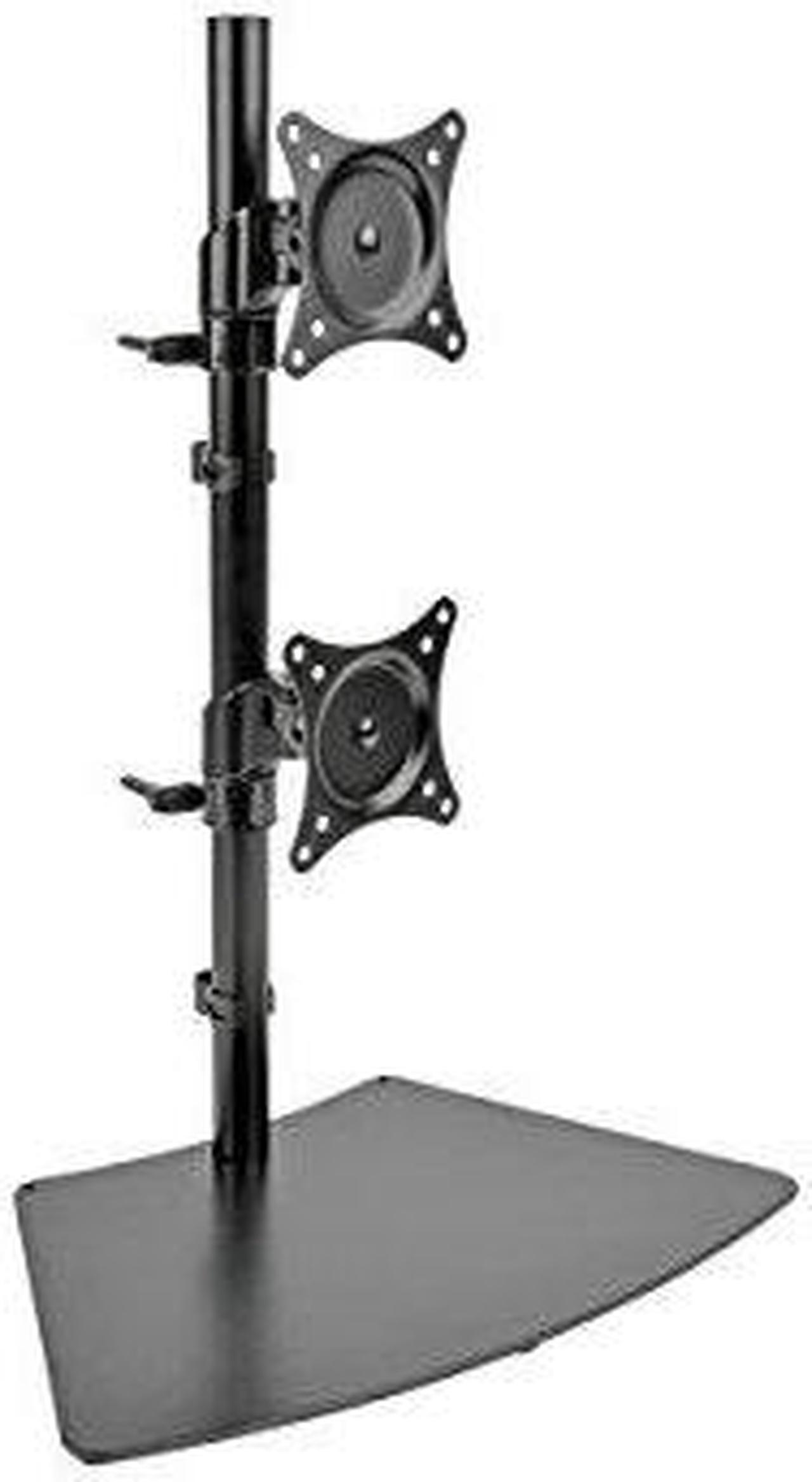 Alt view image 11 of 20 - Tripp Lite Dual Vertical Flat-Screen Desk Stand/Clamp Mount, 15" to 27" Displays