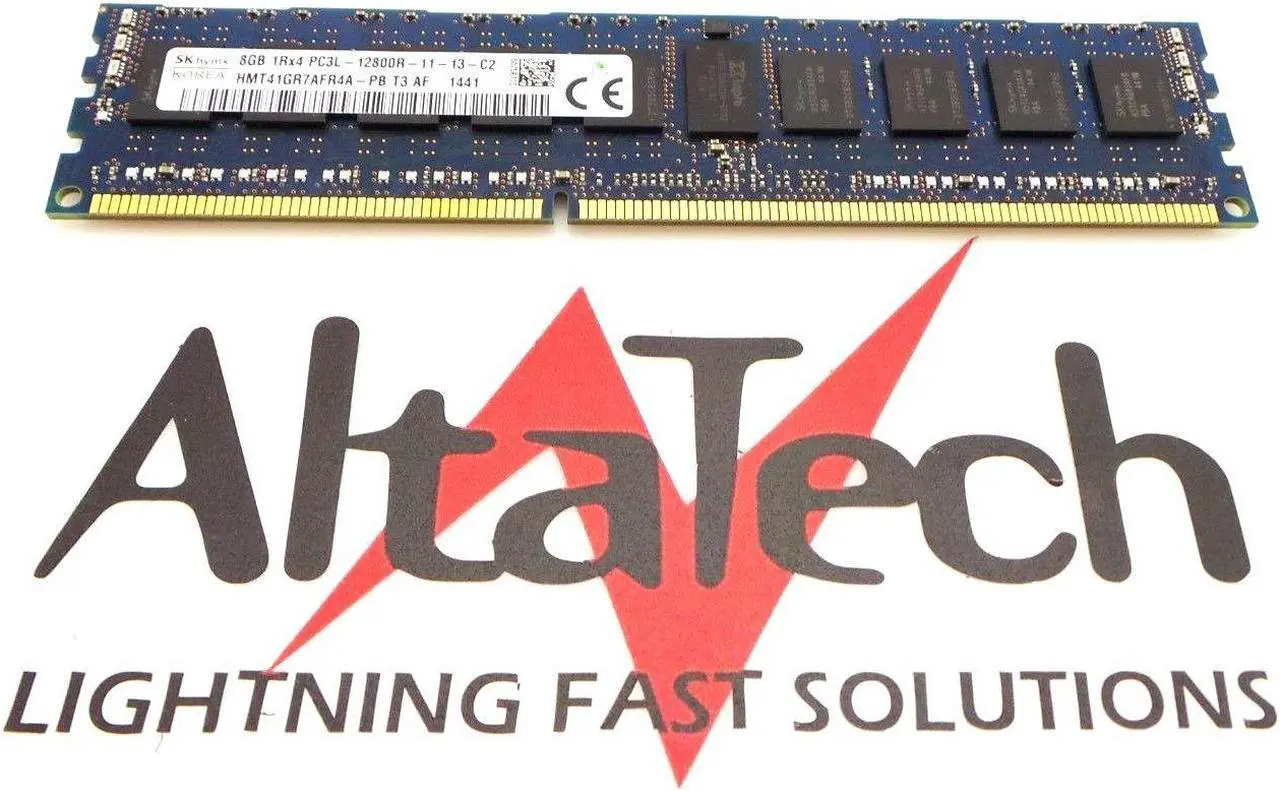 Alt view image 3 of 5 - HMT41GR7AFR4A-PB Hynix 8GB 1Rx4 PC3L-12800R DDR3-1600 ECC RAM Memory - Tested