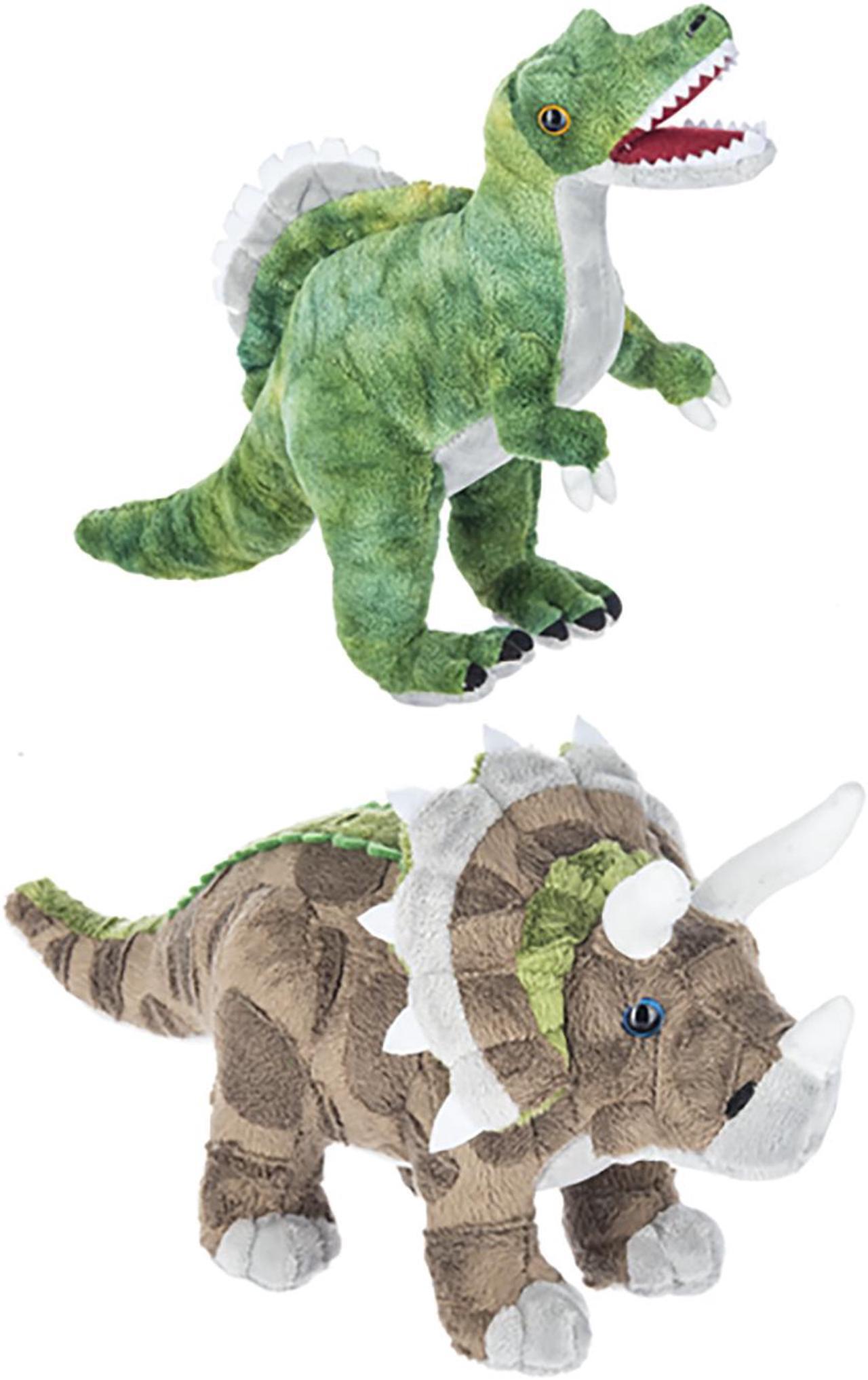 Alt view image 2 of 2 - Ganz Small Brown Triceratops Dinosaur 11" Plush Toy Stuffed Animal