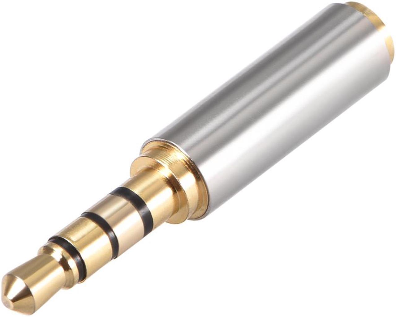 Alt view image 2 of 3 - 3.5mm Stereo 4 Pole Male to 2.5mm Female Connector Audio Video Adapter Coupler Converter Zinc Alloy 2Pcs