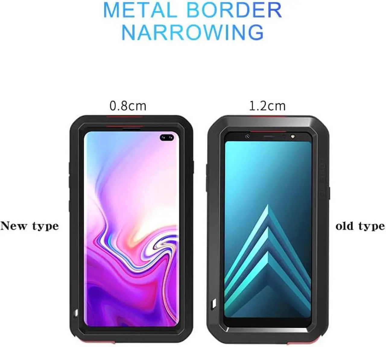 Alt view image 2 of 7 - Love Mei Aluminum Metal Armor For Samsung Galaxy S10 Plus Shockproof Dirtproof Full Body Heavy Duty Case For Samsung Galaxy S10 Plus Cover (Black)
