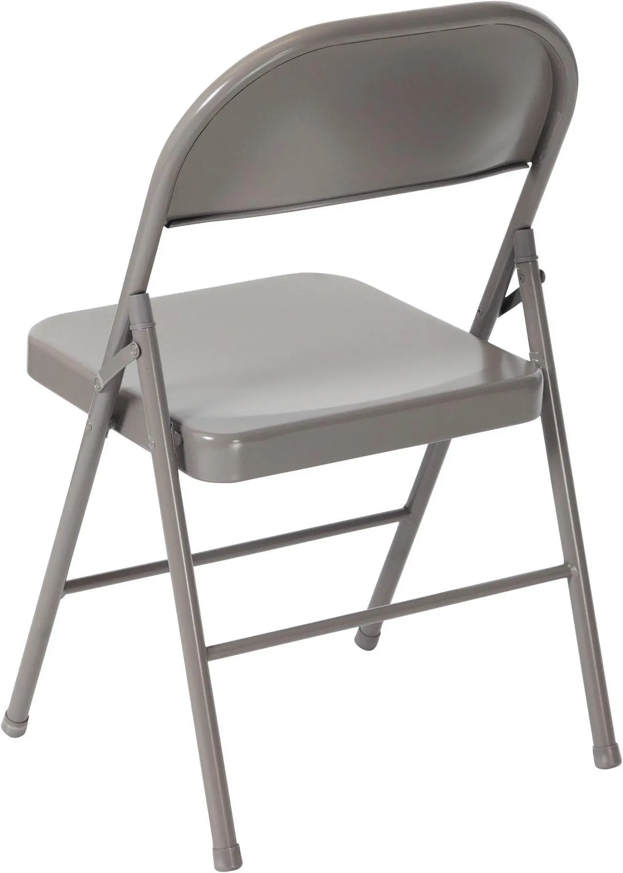 Alt view image 4 of 20 - 2 Pk. HERCULES Series Double Braced Gray Metal Folding Chair