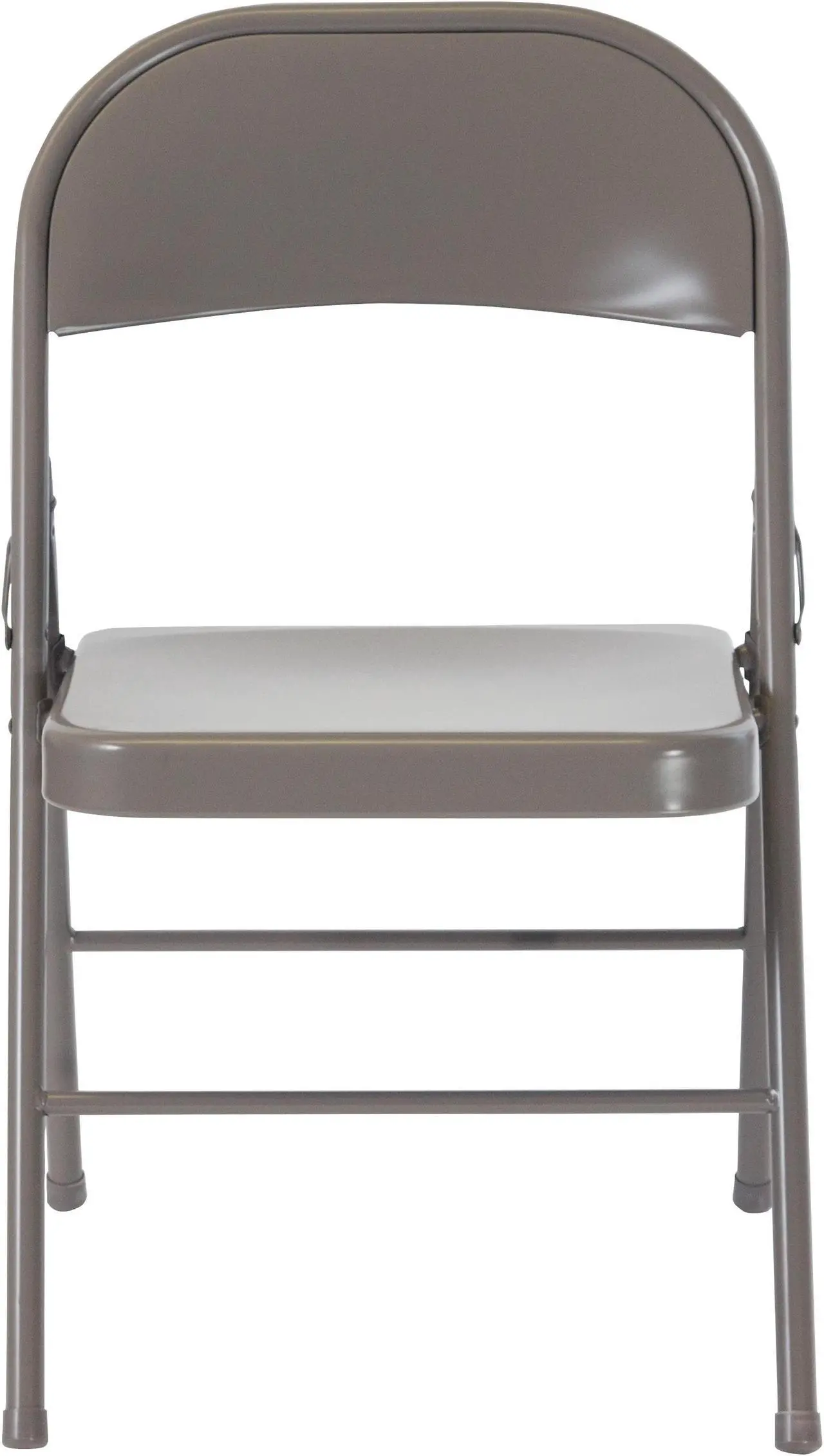Alt view image 5 of 20 - 2 Pk. HERCULES Series Double Braced Gray Metal Folding Chair