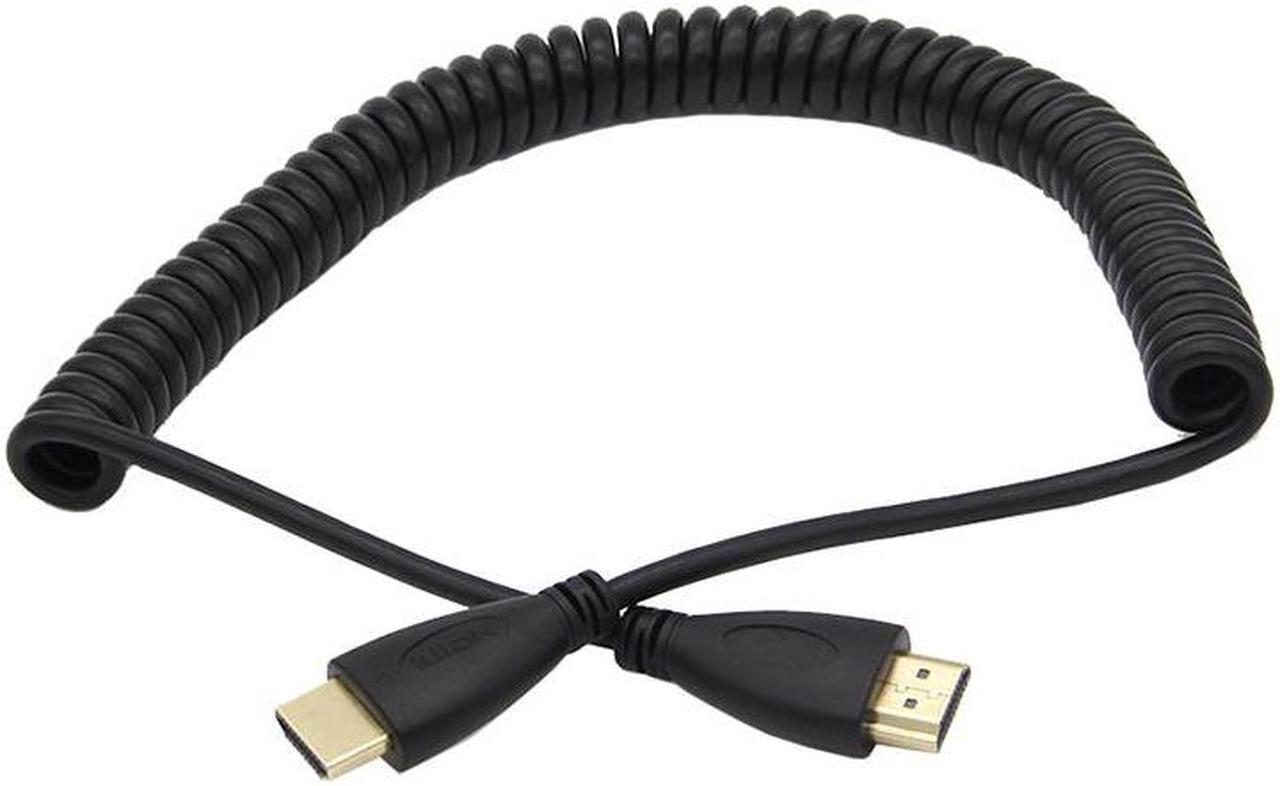 Elastic Coiled Spring HDMI Cable Male to Male V1.4 1080P 3D Pure Copper