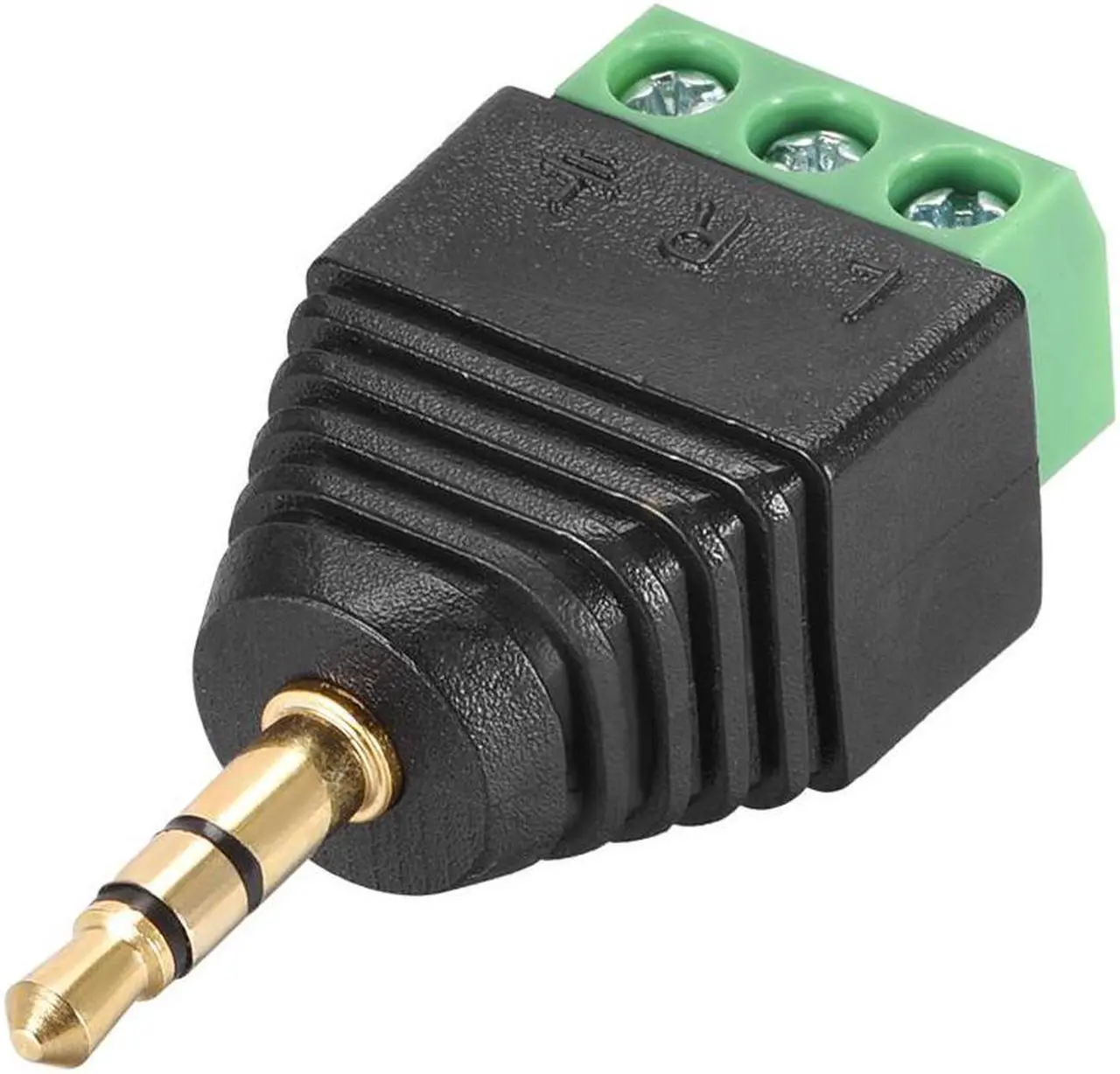 Alt view image 2 of 2 - 3.5mm 3 Pole Male to AV 3 Screw Terminal Stereo Audio Video Connector Adapter for CCTV Security Camera System