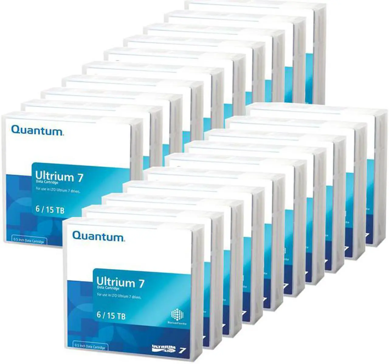 Main image of Quantum MR-L7MQN-01-20PK Contains Qty 10 Quantum Mr-L7Mqn-01 Ultrium-7 Data Cartridges. 6Tb Native / 15Tb