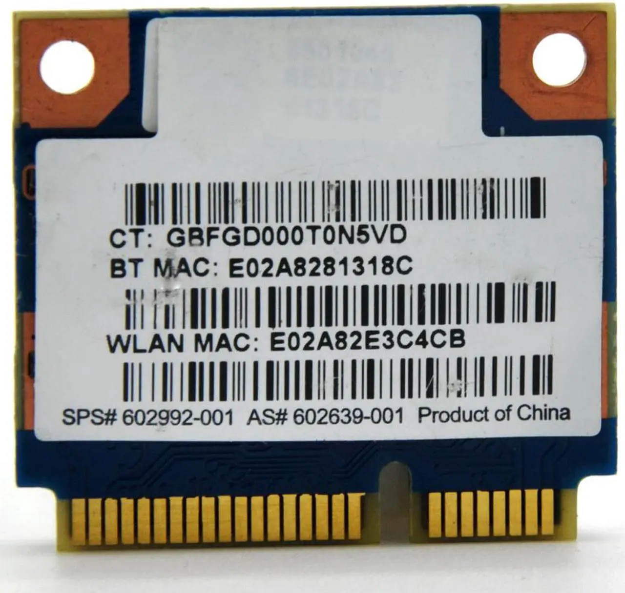Alt view image 2 of 3 - Ralink RT3090 RT3090BC4 300Mbps PCI-E WiFi Adapter Mini PCI-E Wireless Combo Card + Bluetooth V3.0 BT 3.0 for HP SPS: 602992-001
