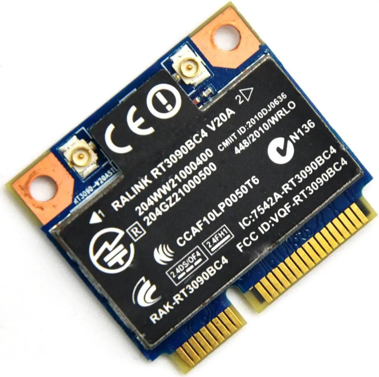 Alt view image 3 of 3 - Ralink RT3090 RT3090BC4 300Mbps PCI-E WiFi Adapter Mini PCI-E Wireless Combo Card + Bluetooth V3.0 BT 3.0 for HP SPS: 602992-001