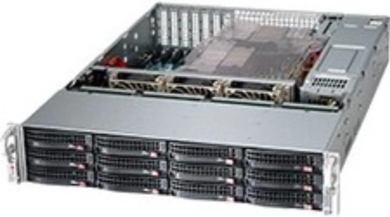 Main image of Supermicro SuperChassis 826BE1C-R920LPB - 2U Support - 12 Hot-swap SAS/SATA Bay