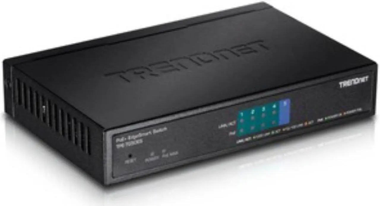 Alt view image 7 of 9 - TRENDnet TPE-TG50ES 5-Port Gigabit EdgeSmart PoE+ Switch (31W)