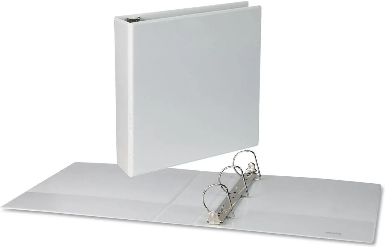 Alt view image 4 of 17 - UNIVERSAL Slant-Ring Economy View Binder 2" Capacity White 4 per Pack 20746PK