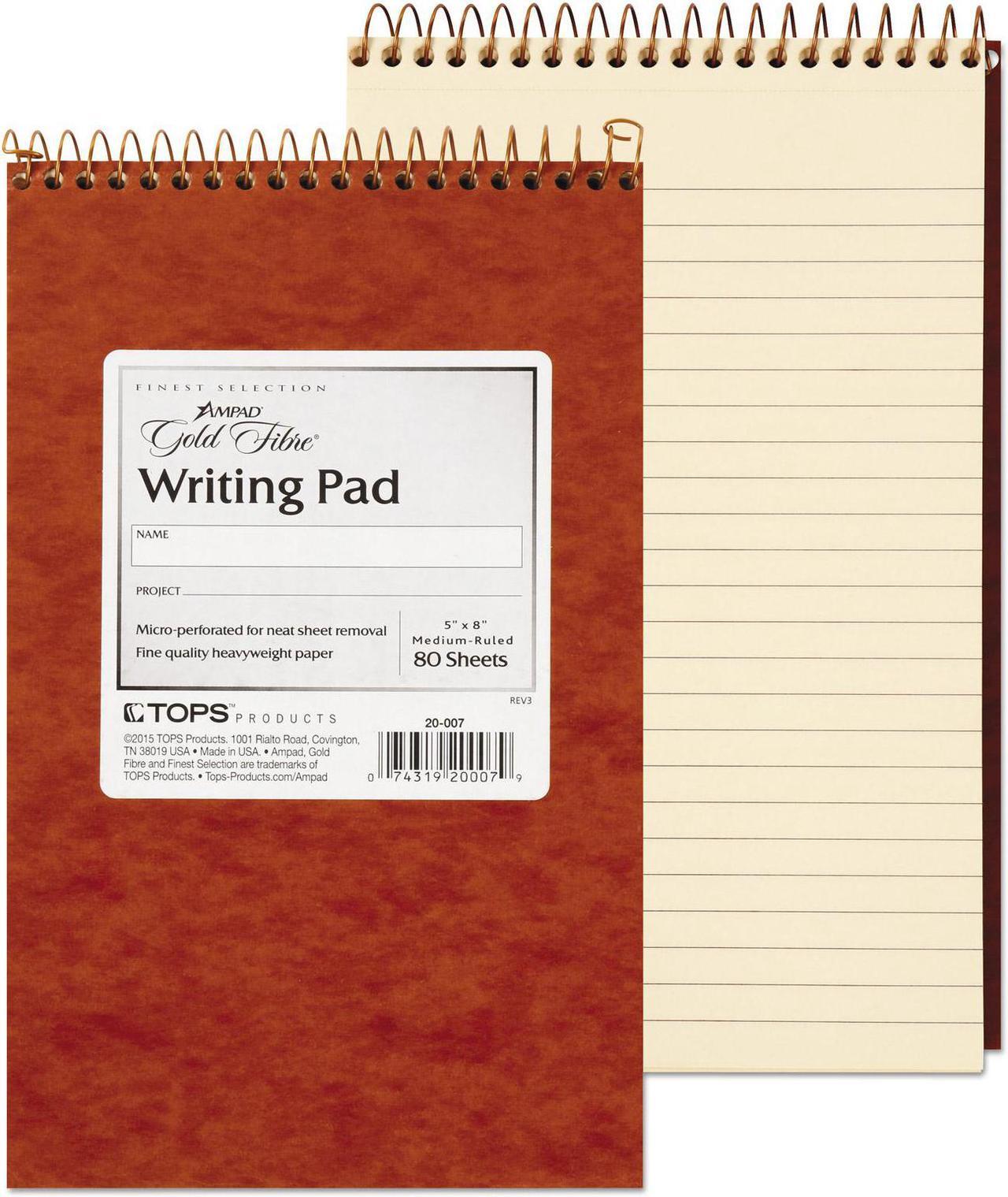 Alt view image 2 of 10 - Ampad Gold Fibre Retro Wirebound Writing Pad College/Medium 5 x 8 Ivory 80 Sheets 20007