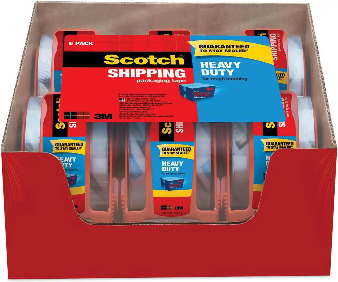 Alt view image 3 of 6 - Scotch 3850 Heavy-Duty Packaging Tape in Sure Start Disp. 1.88" x 800" Clear 6