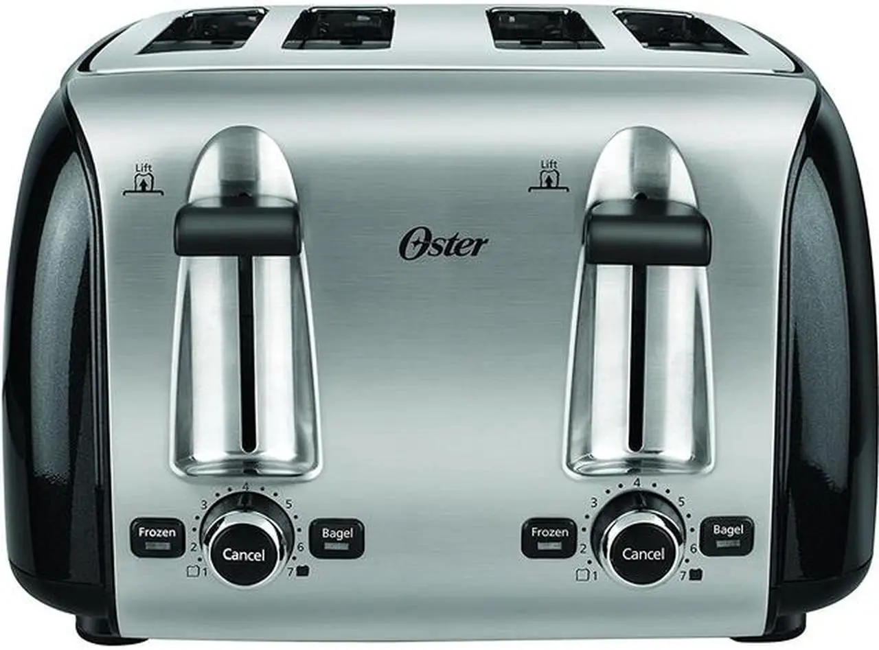 Alt view image 10 of 10 - Oster 4-Slice Toaster, Black Metallic TSSTTRPMB4-NP
